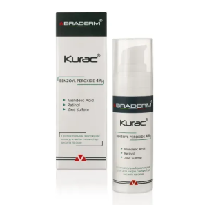 Активний протизапальний крем з бензоїл пероксидом 4% Braderm - Kurac Cream 